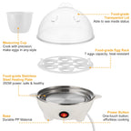 1Pc Electric Egg Cooker 7-Capacity Hard-Boiled Egg Maker With Auto-Off Measuring Cup For Hard Boiled Steamed Vegetables Seafood Dumplings