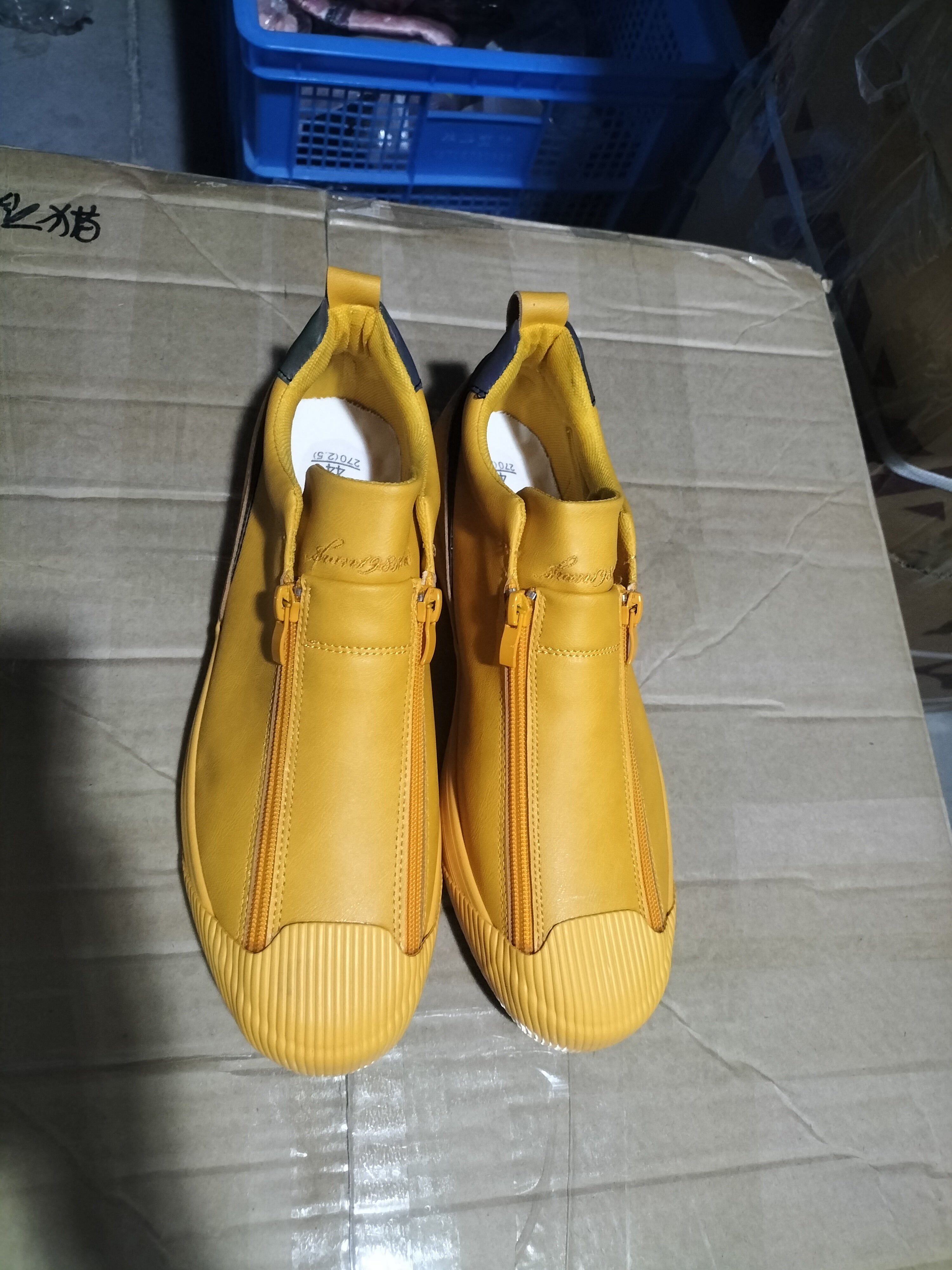 Double Zipper Casual Men Board Shoes