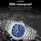 Top Luxury Square Man Watch Date Waterproof Luminous Men Wristwatch High Quality Leather Men's Quartz Watches+Box Reloj 2025 New