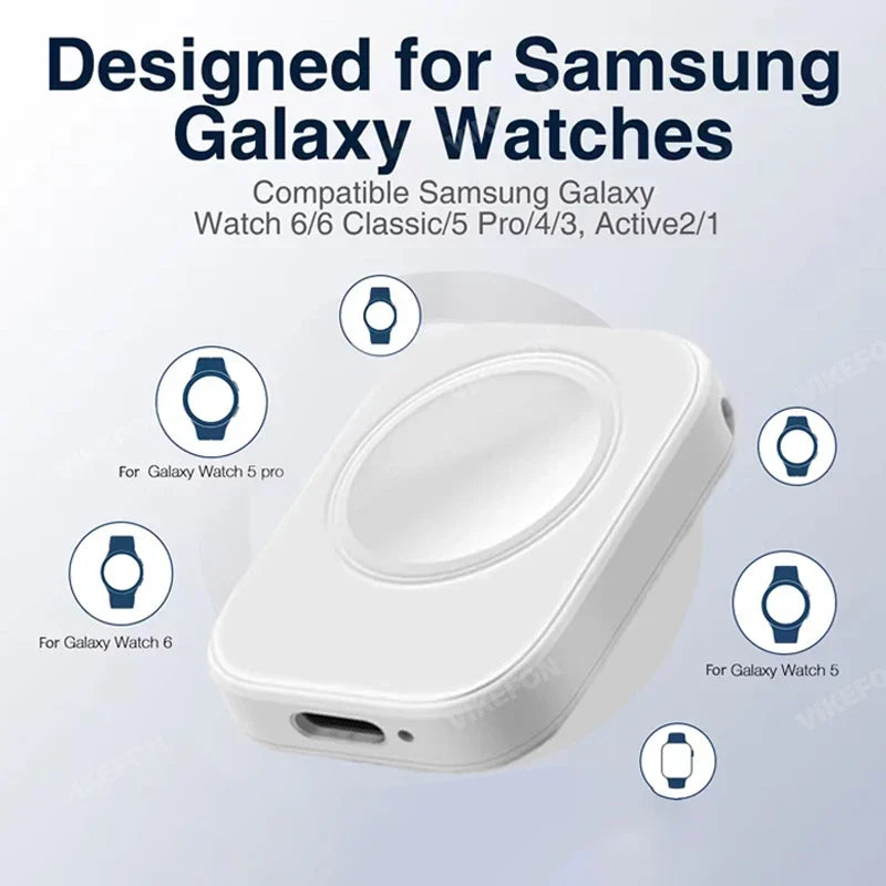 Magnetic Type C Watch Wireless Charger For Samsung Galaxy Watch Ultra/7/6/6 Classic/5 Pro/5/4 /4 classic/3/Active Fast Charging