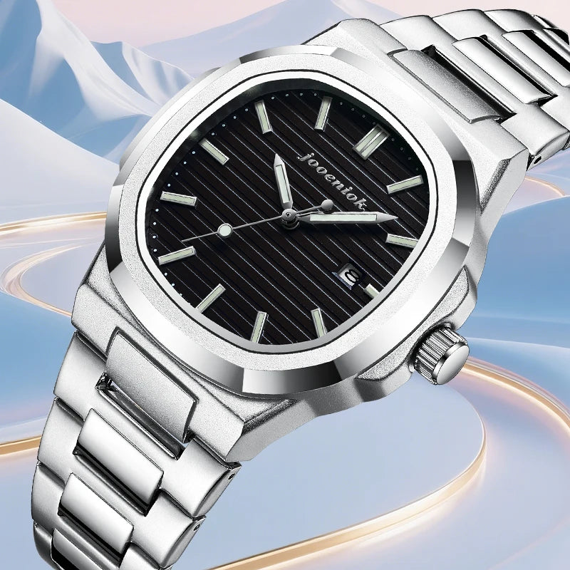 Top Luxury Square Man Watch Date Waterproof Luminous Men Wristwatch High Quality Leather Men's Quartz Watches+Box Reloj 2025 New