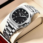 Top Luxury Square Man Watch Date Waterproof Luminous Men Wristwatch High Quality Leather Men's Quartz Watches+Box Reloj 2025 New